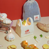 Essentials Only Plastic Bag Container Candle – Ceramic Grocery Bag Decor - ArtketGoods