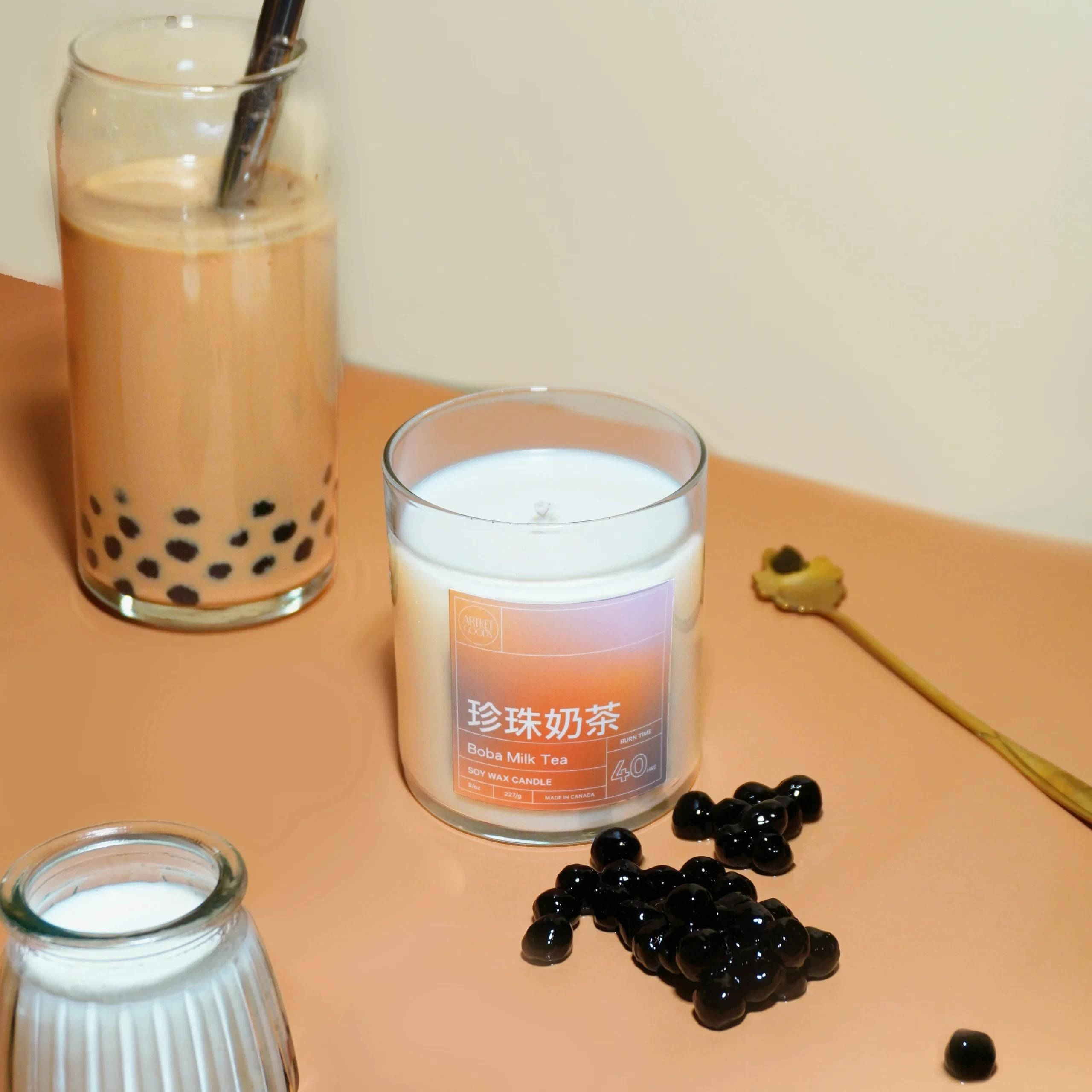 Boba Milk Tea Candle | Bubble Tea Scented - ArtketGoods