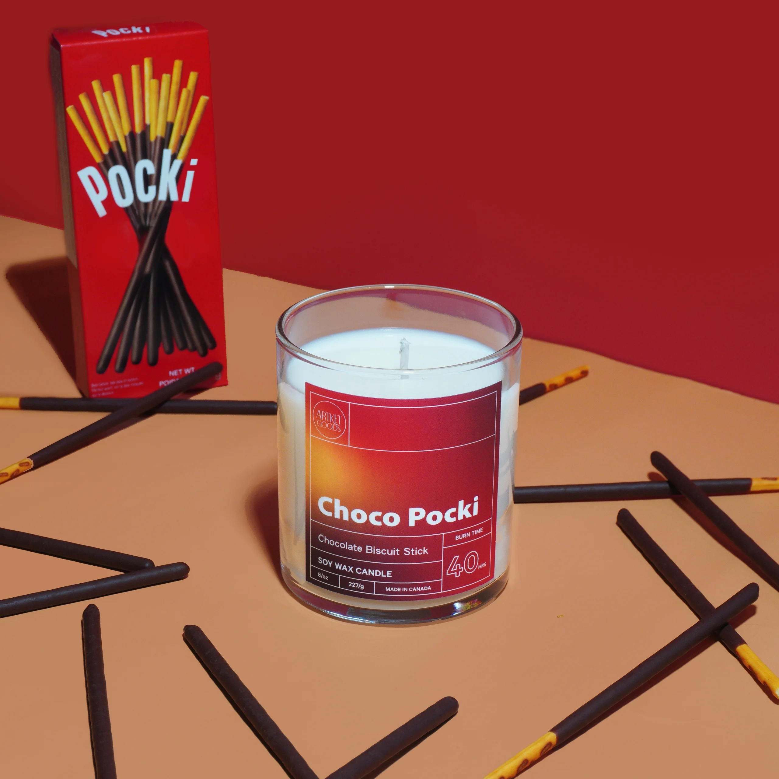 Choco Pocki Soy Wax Candle | Chocolate Biscuit Scented - ArtketGoods