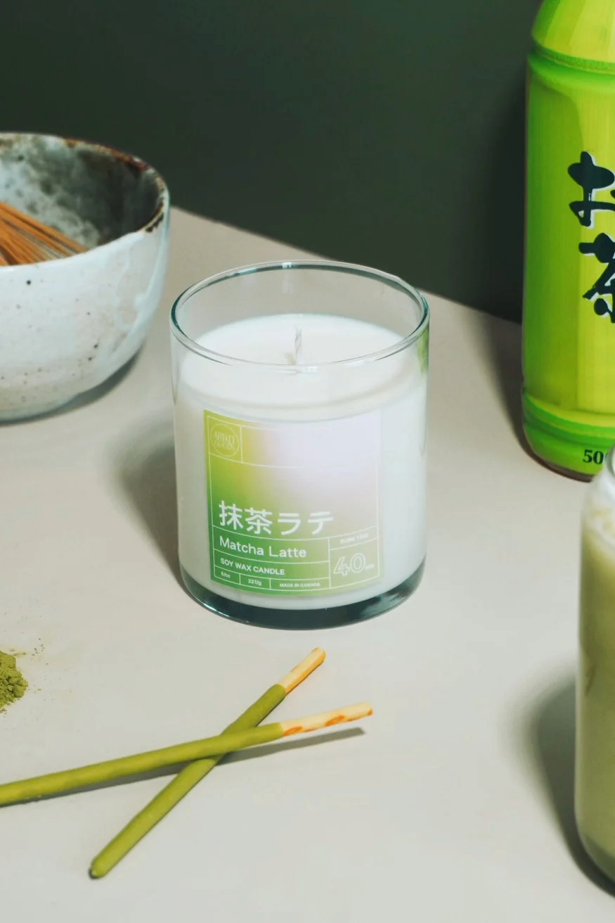 Matcha Latte Soy Wax Candle | Green Tea Scented - ArtketGoods