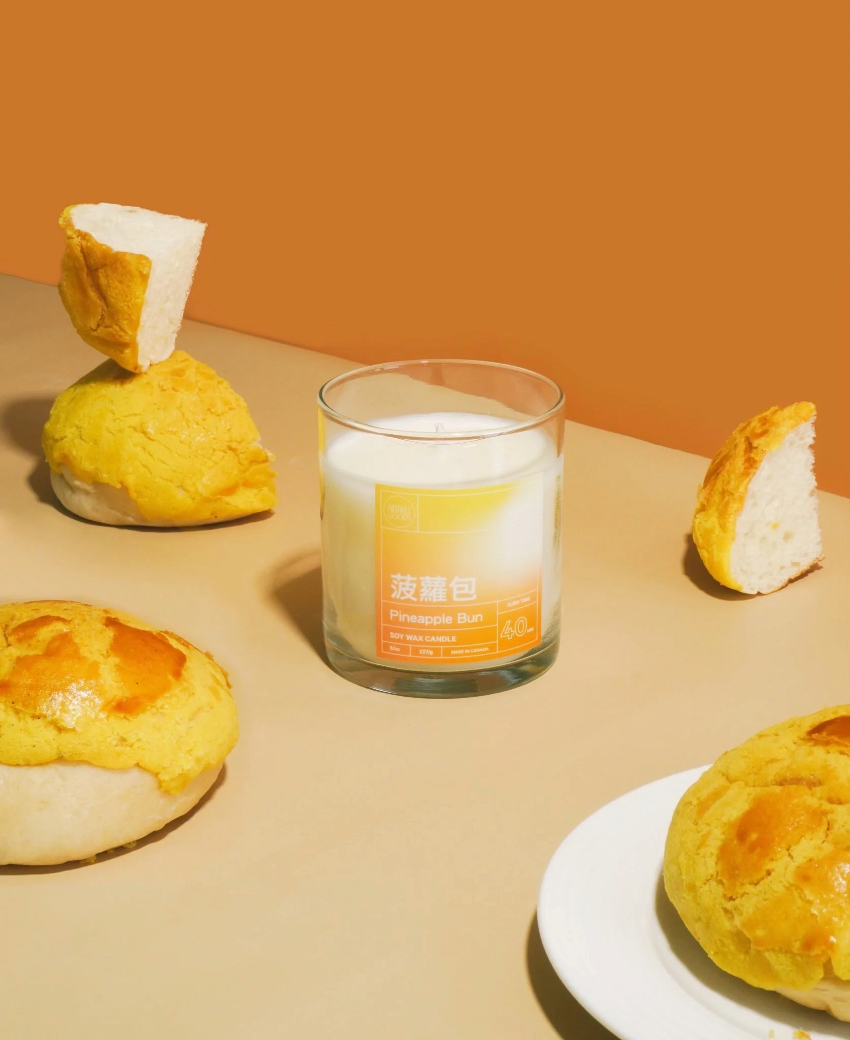 Pineapple Bun Soy Wax Candle | Sweet Bun Scented - ArtketGoods