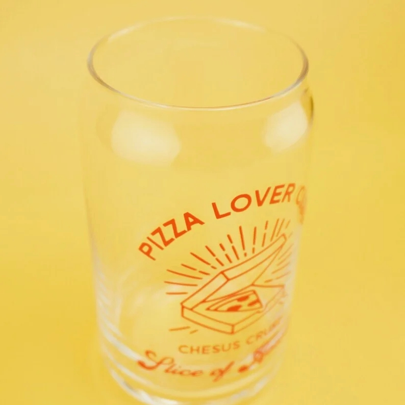 Pizza Lover Club Beer Can Glass Mug - ArtketGoods