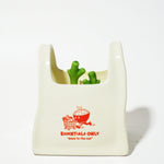 Essentials Only Plastic Bag Container Candle – Ceramic Grocery Bag Decor - ArtketGoods