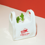 Essentials Only Plastic Bag Container Candle – Ceramic Grocery Bag Decor - ArtketGoods
