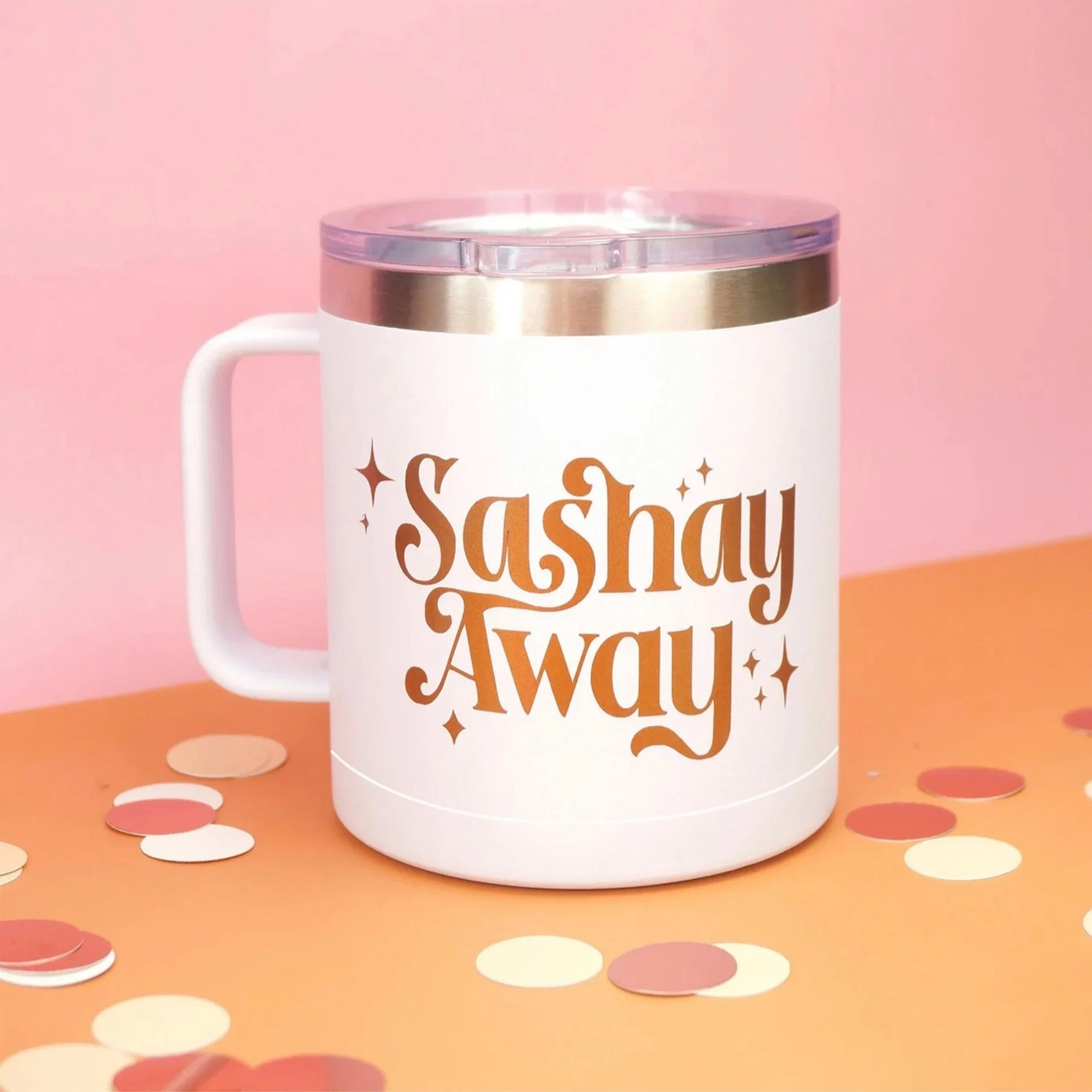 Sashay Away Stainless Steel Mug with Lid | Drag Queen Merch - ArtketGoods