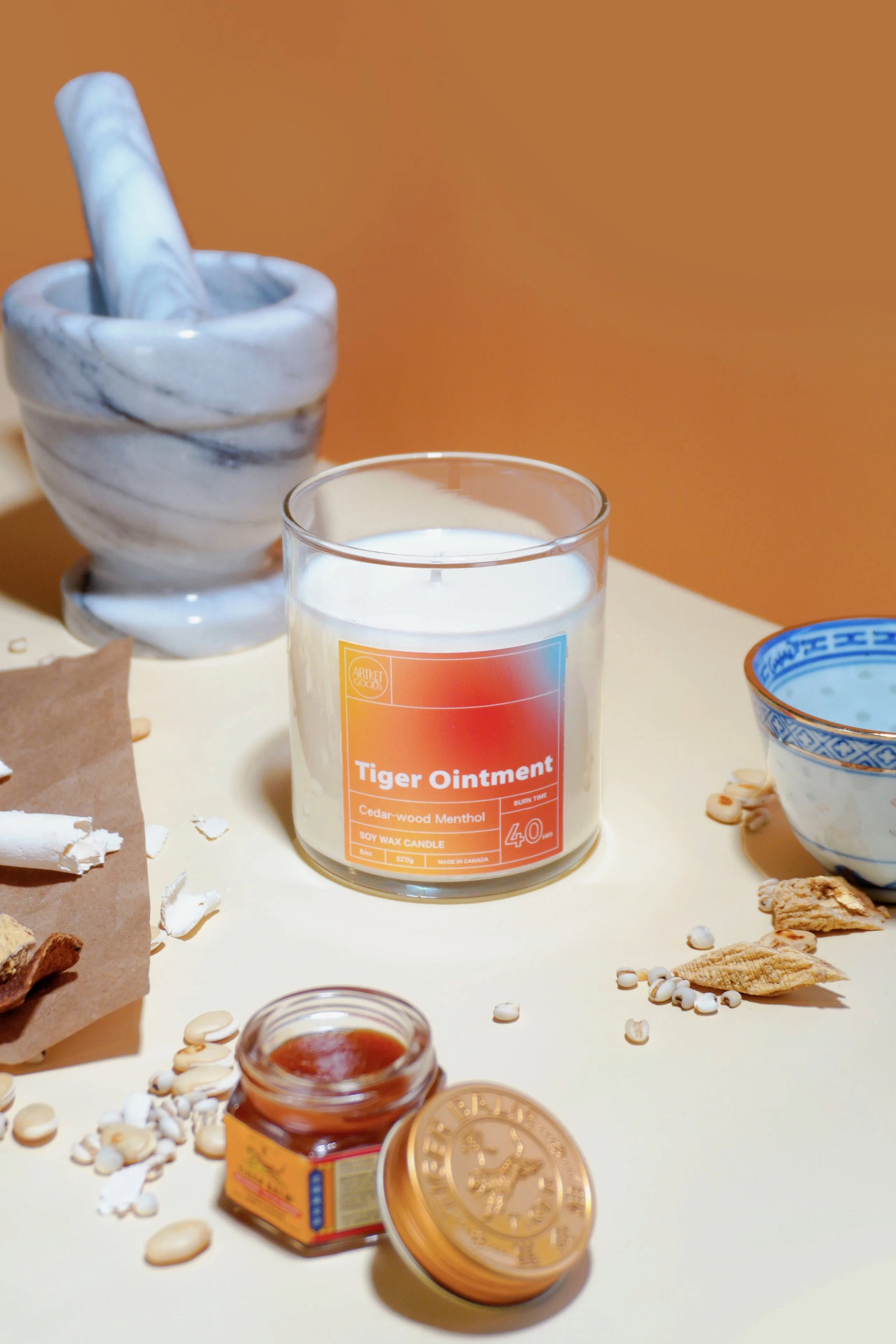 Tiger Ointment Candle | Peppermint Camphor Scented - ArtketGoods